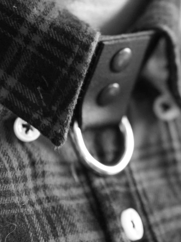 Classic Leather Collar Choker Necklace- Black